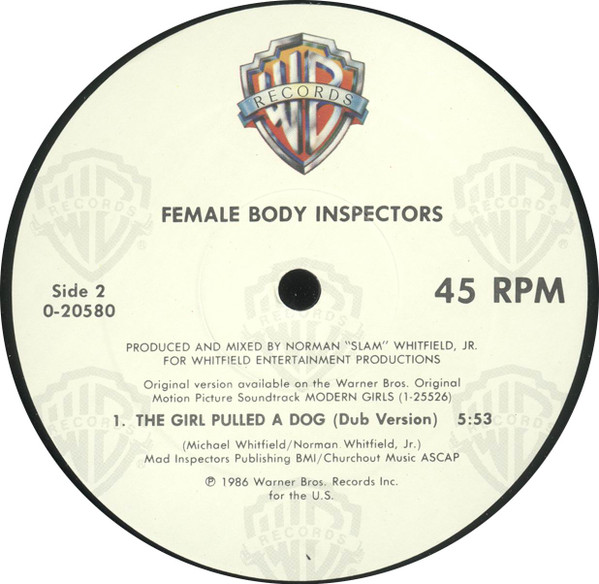 Female Body Inspectors - The Girl Pulled A Dog | Warner Bros. Records (0-20580) - 4