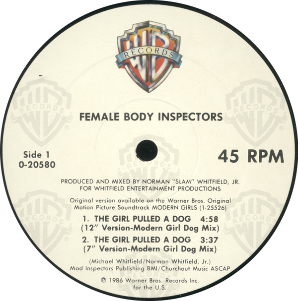 Female Body Inspectors - The Girl Pulled A Dog | Warner Bros. Records (0-20580) - 3