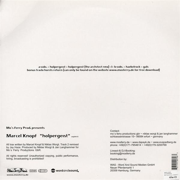 Marcel Knopf - Holpergeist | Mo's Ferry Prod. (mfp 04r 13) - 2 Marcel Knopf - Holpergeist | Mo's Ferry Prod. (mfp 04r 13) - 2