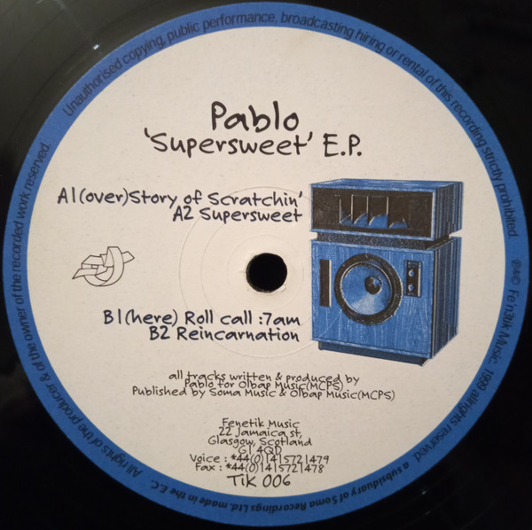 Pablo - Supersweet EP | Fenetik Music (TIK006)