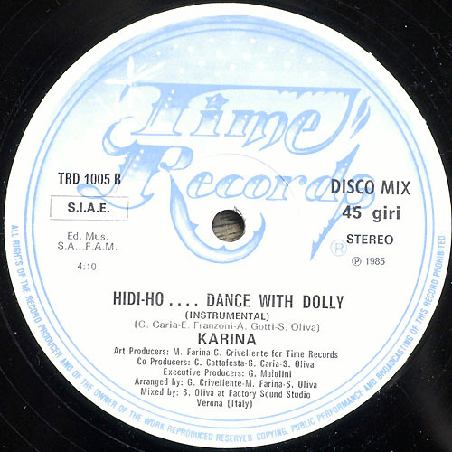 Karina - Hidi-Ho... Dance With Dolly | Time Records (TRD 1005) - 4