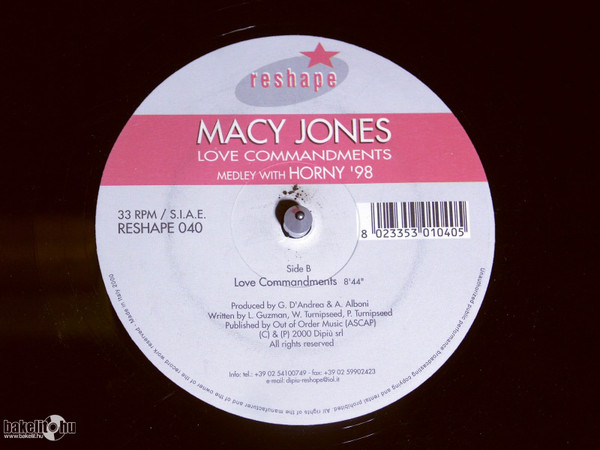 Macy Jones - Love Commandments Medley With Horny ´98 | Reshape (Reshape 040) - main