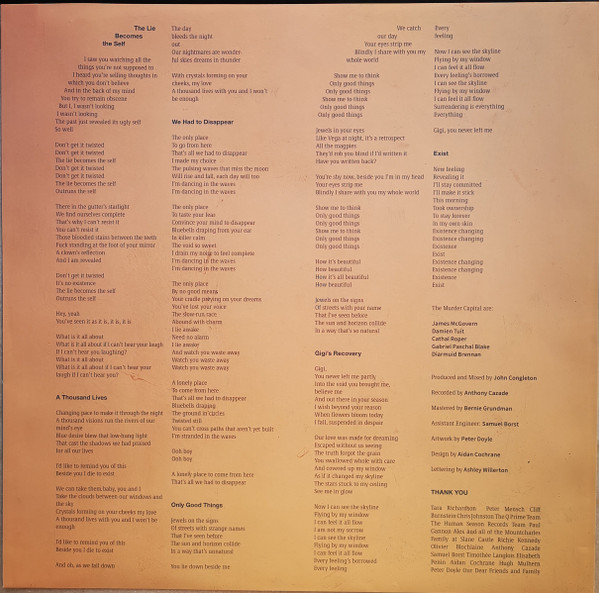 The Murder Capital - Gigi's Recovery | Human Season Records (HSR005-1B) - 6 The Murder Capital - Gigi's Recovery | Human Season Records (HSR005-1B) - 6