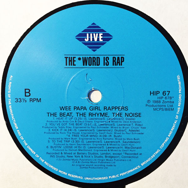 Wee Papa Girl Rappers - The Beat, The Rhyme, The Noise | Jive (HIP X 67) - 4 Wee Papa Girl Rappers - The Beat, The Rhyme, The Noise | Jive (HIP X 67) - 4
