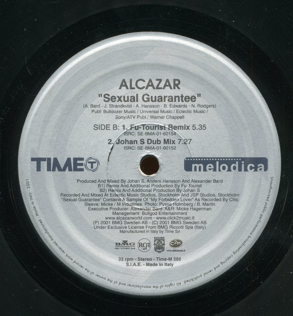 Alcazar - Sexual Guarantee | Time Melodica (TIME-M 286) - 4