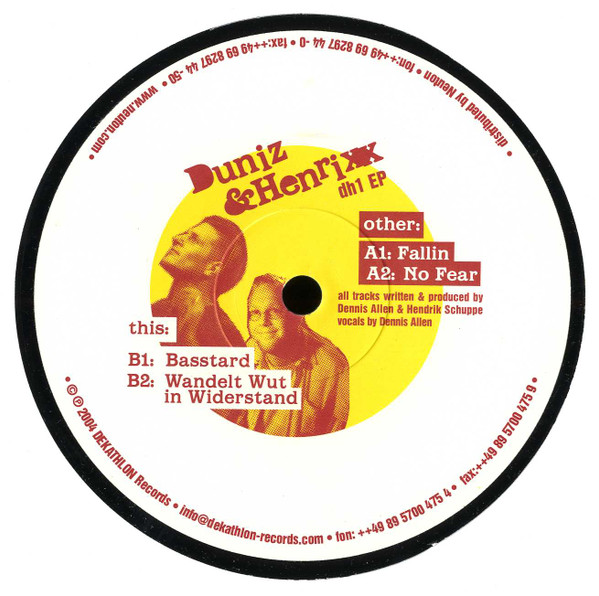 Duniz & Henrixx - DH1 EP | Dekathlon Records (DEKA 015) - main