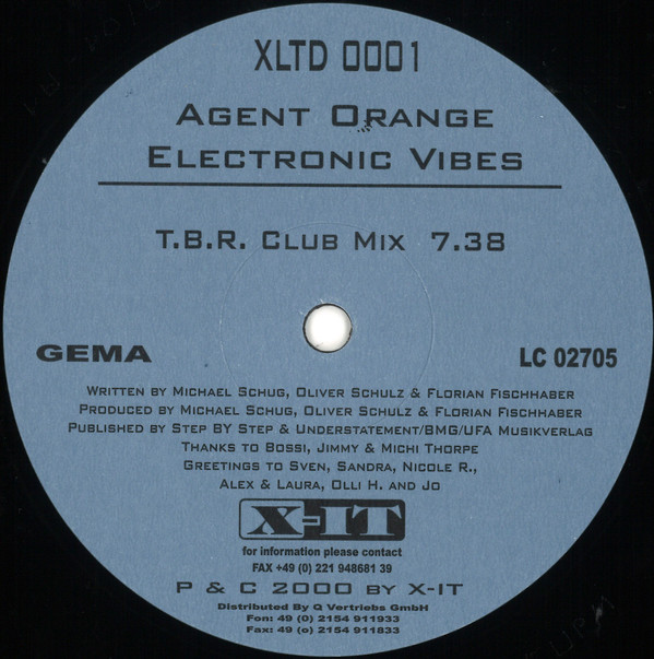 Agent Orange - Electronic Vibes | X-IT Records (XLTD 0001) - 3