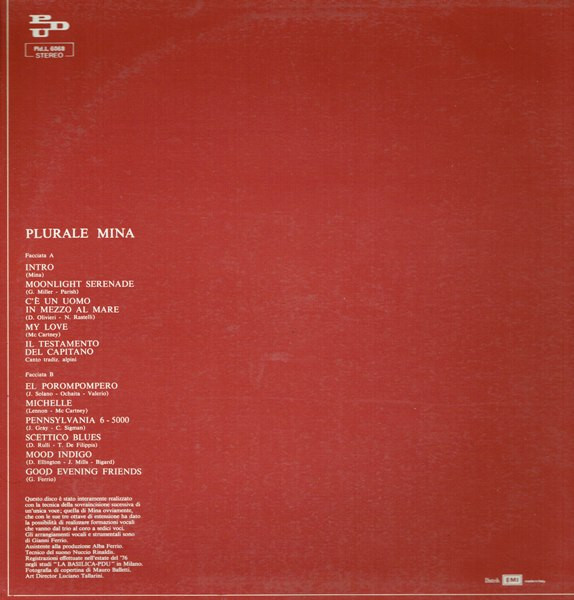Mina - Plurale | PDU (Pld L 6068) - 4 Mina - Plurale | PDU (Pld L 6068) - 4