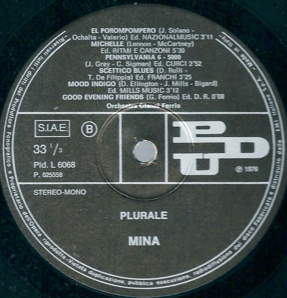 Mina - Plurale | PDU (Pld L 6068) - 3 Mina - Plurale | PDU (Pld L 6068) - 3
