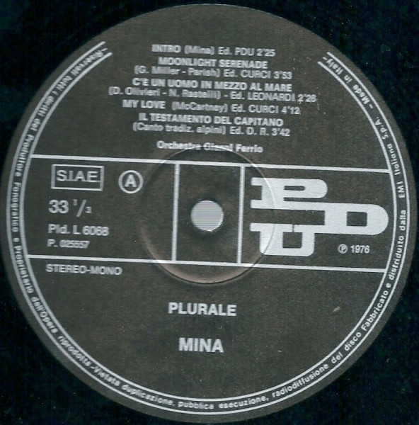 Mina - Plurale | PDU (Pld L 6068) - 2 Mina - Plurale | PDU (Pld L 6068) - 2