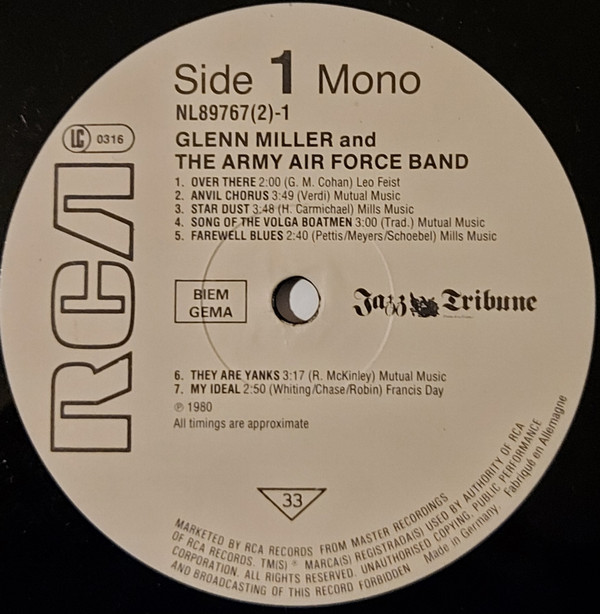 Glenn Miller And The Army Air Force Band - Jazz Tribune Nº 15