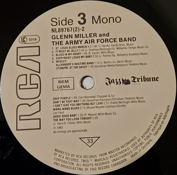 Glenn Miller And The Army Air Force Band - Jazz Tribune Nº 15