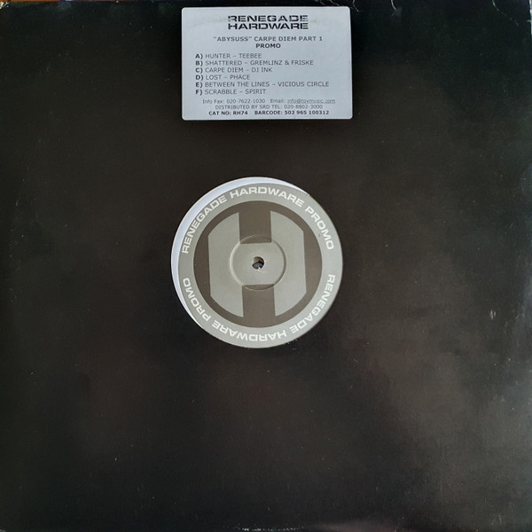 Various - "Abysuss" Carpe Diem Part 1 | Renegade Hardware (RH74) Various - "Abysuss" Carpe Diem Part 1 | Renegade Hardware (RH74)