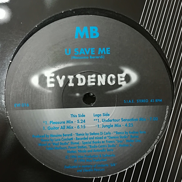 MB - U Save Me | Evidence (EVI 016) - main