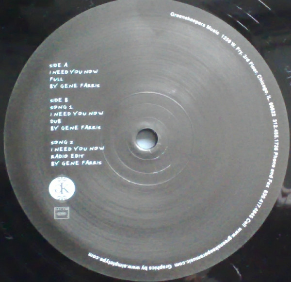 Gene Farris - I Need You Now | Greenskeepers Music (GKM 009) - 2