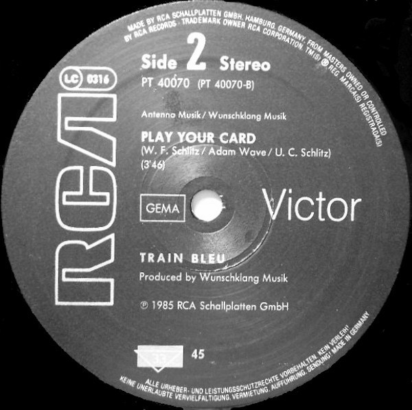 Train Bleu - Love Affair | RCA (PT 40070) - 4