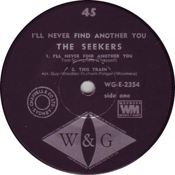 The Seekers - I'll Never Find Another You | W & G (WG-E-2354) - 3 The Seekers - I'll Never Find Another You | W & G (WG-E-2354) - 3