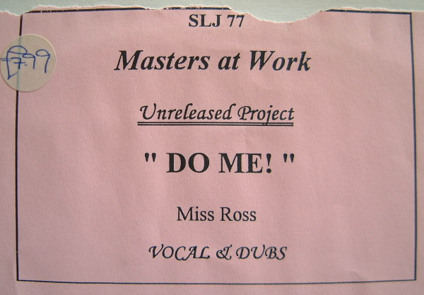 Diana Ross - If You're Not Gonna Love Me Right | Not On Label (Masters At Work) (SLJ 77)