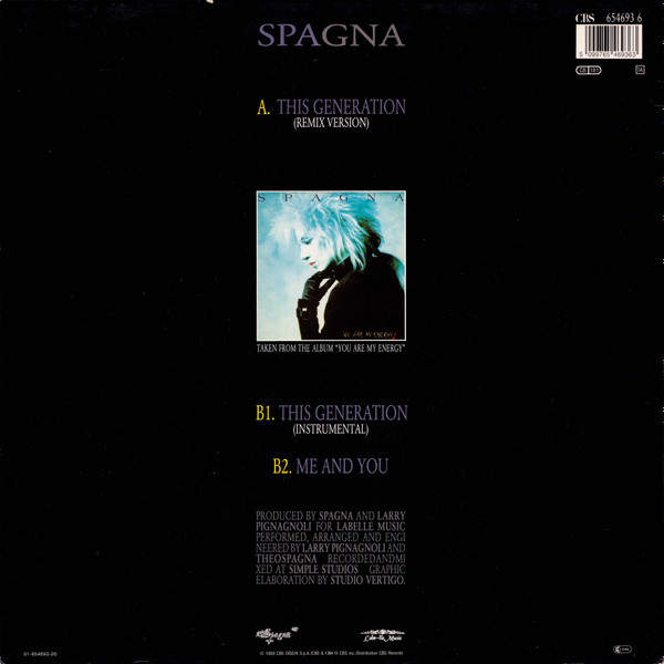 Spagna - This Generation | CBS (CBS 654693 6) - 2