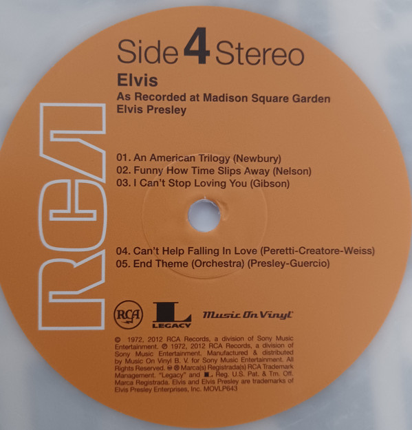 Elvis - As Recorded At Madison Square Garden | Music On Vinyl (MOVLP643) - 6 Elvis - As Recorded At Madison Square Garden | Music On Vinyl (MOVLP643) - 6