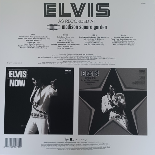 Elvis - As Recorded At Madison Square Garden | Music On Vinyl (MOVLP643) - 2 Elvis - As Recorded At Madison Square Garden | Music On Vinyl (MOVLP643) - 2