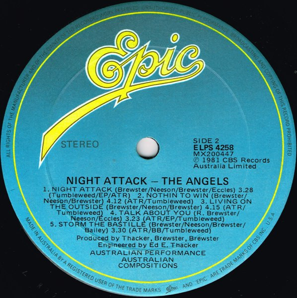 The Angels - Night Attack | Epic (ELPS 4258) - 6 The Angels - Night Attack | Epic (ELPS 4258) - 6