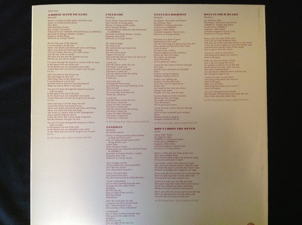 America - History - America's Greatest Hits | Warner Bros. Records (BS 2894) - 3 America - History - America's Greatest Hits | Warner Bros. Records (BS 2894) - 3