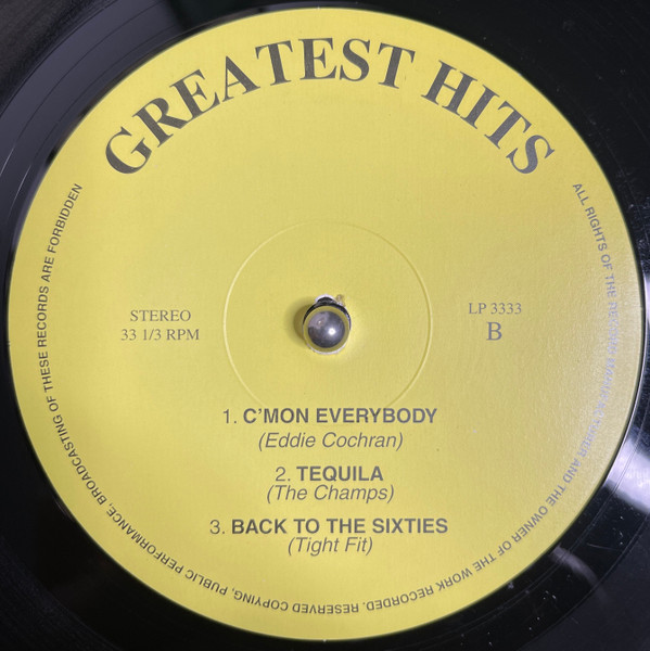 Various - Greatest Hits | Not On Label (LP 3333) - 2