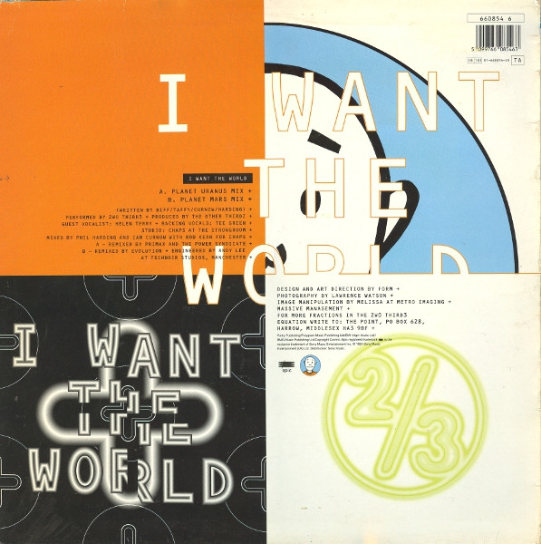 2wo Third3 - I Want The World | Epic (660854 6) - 2