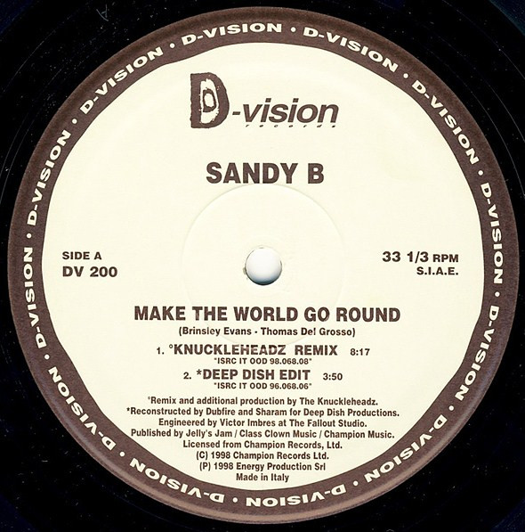Sandy B - Make The World Go Round (1998 Remixes) | D:vision Records (DV 200) - 3