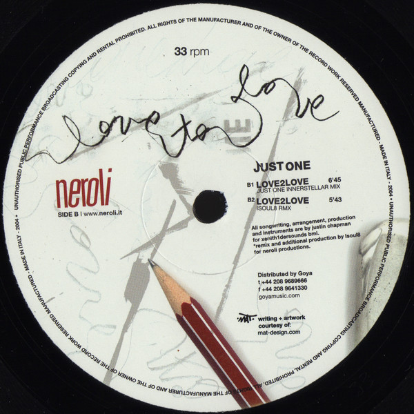 Just One - Love2Love | Neroli (NERO 006) - 2