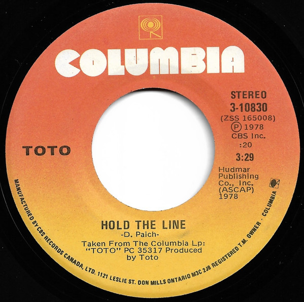 Toto - Hold The Line | Columbia (3-10830) - main