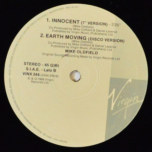Mike Oldfield - Innocent | Virgin (VINX 244) - 4 Mike Oldfield - Innocent | Virgin (VINX 244) - 4