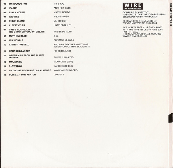 Various - The Wire Tapper 11 | Wire Magazine (Issue 244) - 2