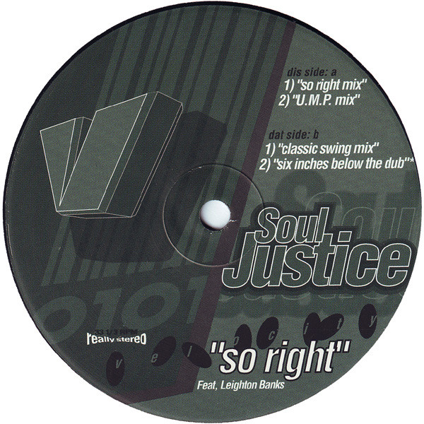 Soul Justice Feat. Leighton Banks - So Right | Velocity Recordings (VR - 61009) - main
