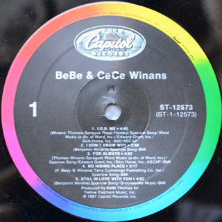 Bebe & Cece Winans - Bebe & Cece Winans | Capitol Records (ST-12573) - 3 Bebe & Cece Winans - Bebe & Cece Winans | Capitol Records (ST-12573) - 3
