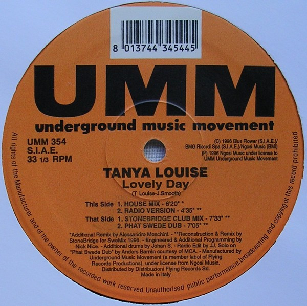 Tanya Louise - Lovely Day | UMM (UMM 354) - 3
