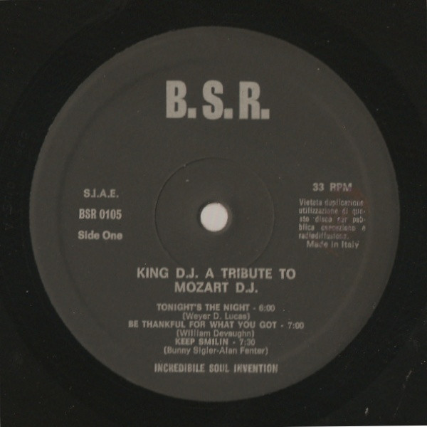 Various - King D.J. A Tribute To Mozart D.J. | B.S.R. (B.S.R. 0105) - 3 Various - King D.J. A Tribute To Mozart D.J. | B.S.R. (B.S.R. 0105) - 3