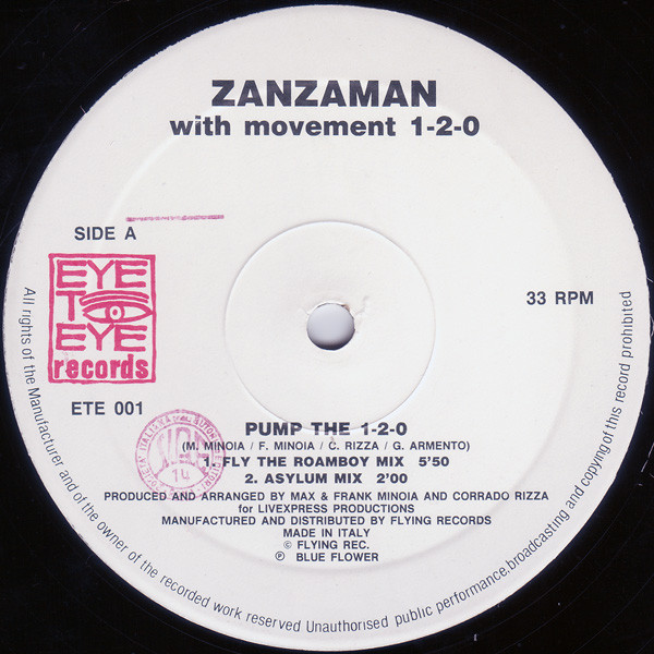 Zanzaman - Pump The 1-2-0 | Eye To Eye Records (ETE 001) - main Zanzaman - Pump The 1-2-0 | Eye To Eye Records (ETE 001) - main