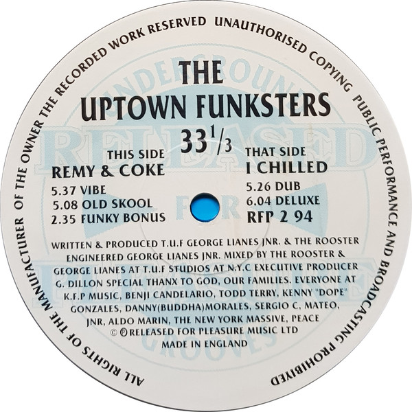 The Uptown Funksters - Remy & Coke / I Chilled | Released For Pleasure (RFP 2) - 3 The Uptown Funksters - Remy & Coke / I Chilled | Released For Pleasure (RFP 2) - 3