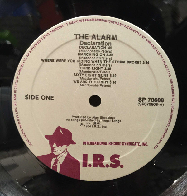 The Alarm - Declaration [Vinyl] | I.R.S. Records (SP 70608) - 3