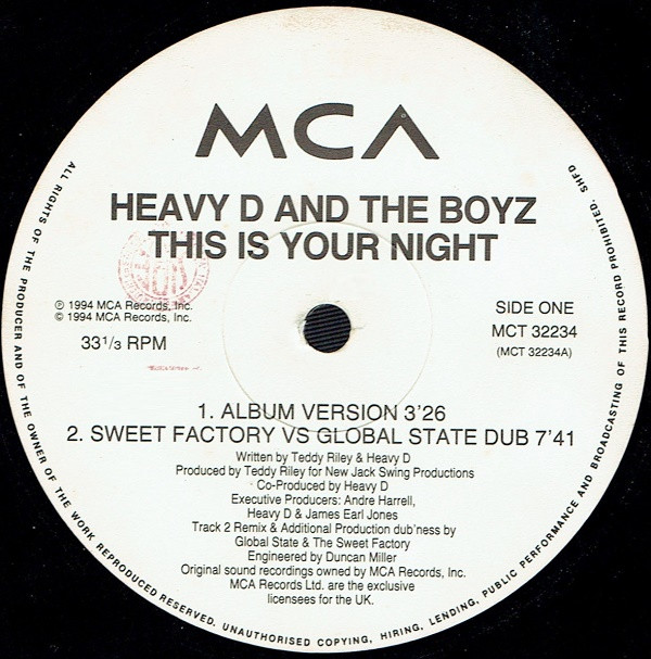 Heavy D And The Boyz - This Is Your Night | MCA Records (MCT 32234) - main Heavy D And The Boyz - This Is Your Night | MCA Records (MCT 32234) - main