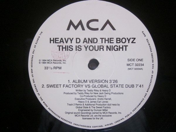 Heavy D And The Boyz - This Is Your Night | MCA Records (MCT 32234) - 2 Heavy D And The Boyz - This Is Your Night | MCA Records (MCT 32234) - 2