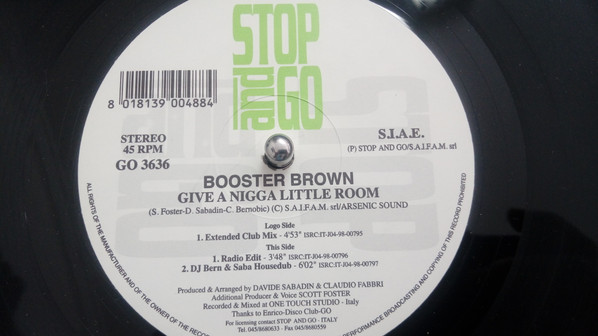 Booster Brown - Give A Nigga Little Room | Stop And Go (GO 3636) - main Booster Brown - Give A Nigga Little Room | Stop And Go (GO 3636) - main