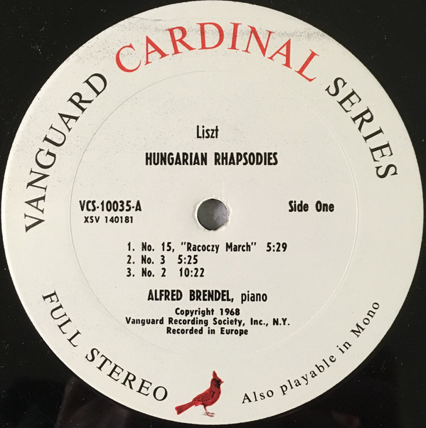 Alfred Brendel Plays Liszt Hungarian Rhapsodies