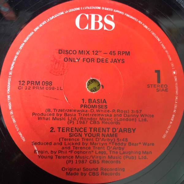 Various - Only For Dee Jays | CBS (12 PRM 098) - main Various - Only For Dee Jays | CBS (12 PRM 098) - main