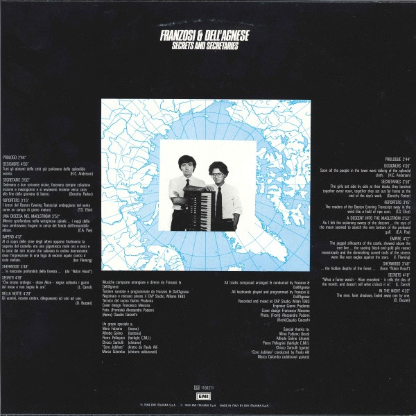 Franzosi  &  Dell'Agnese - Secrets And Secretaries | EMI (64 1186271) - 4