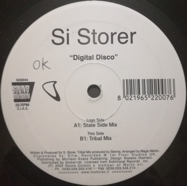 Si Storer - Digital Disco | Sound Division (SD 0044) - 2