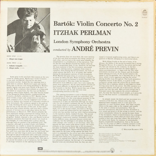 Violin Concerto (No. 2-1938)