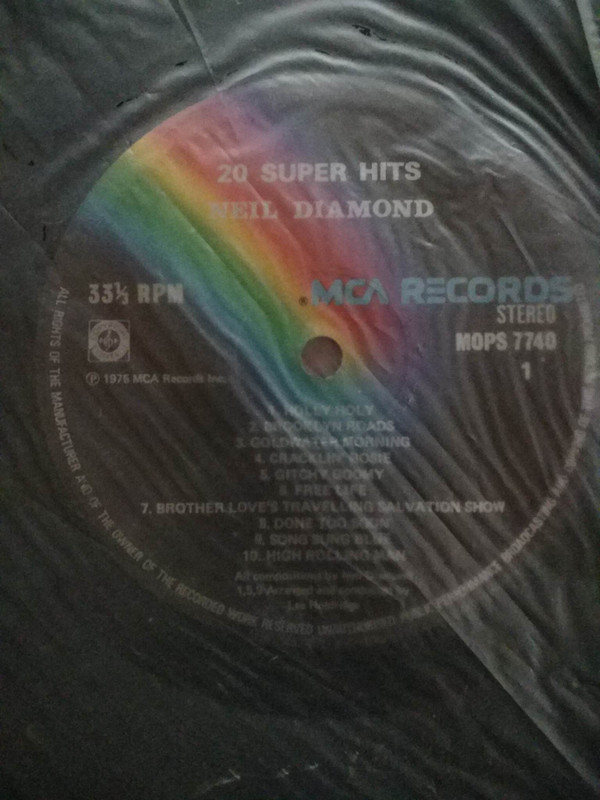 20 Super Hits By Neil Diamond
